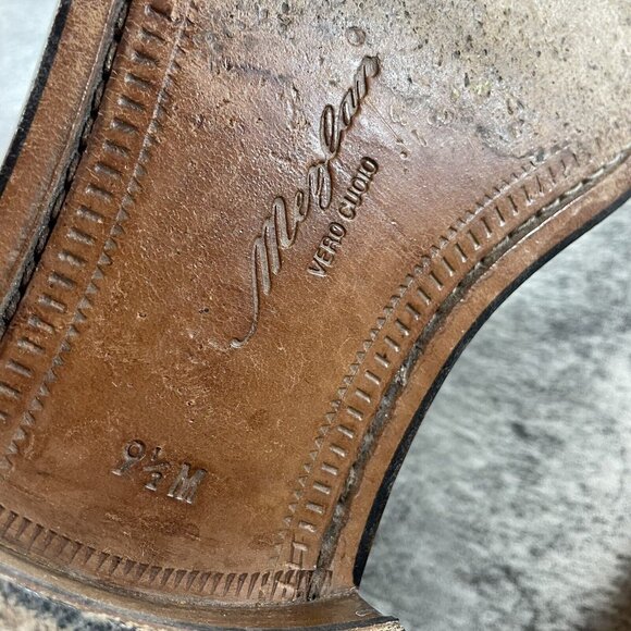 Mezlan Vicente Cap-Toe Brogue Oxford Brown Leather Men's Shoes Size 9.5 EUC - Picture 9 of 9